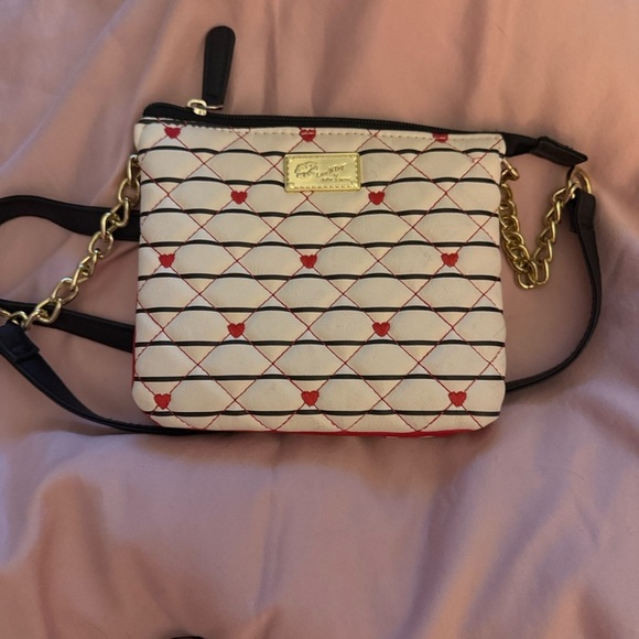 Betsey Johnson Handbags - Betsey Johnson Crossbody Bag - Cream and Red